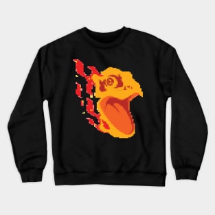 Komodo Dragon Head on Fire Crewneck Sweatshirt